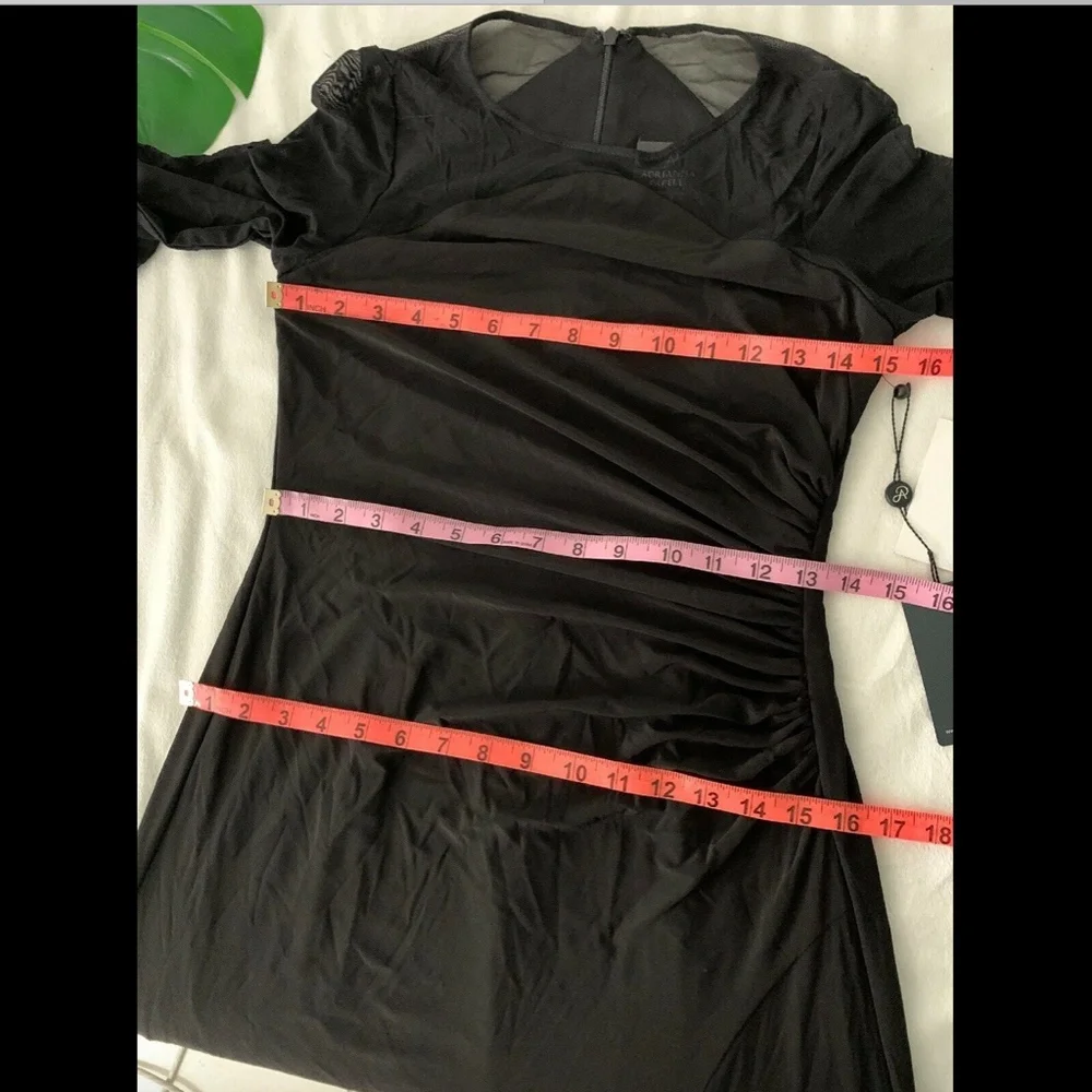 NWT Adrianna Papell Illusion Jersey‎ Gown black